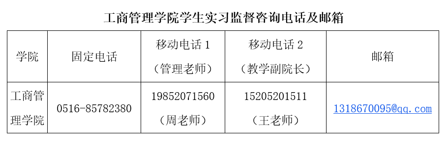 beat365体育亚洲官方网站学生实习监督咨询电话及邮箱公告